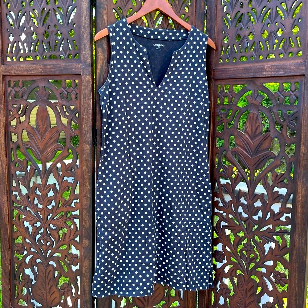 Land’s End Polka Dot Sundress with Pockets